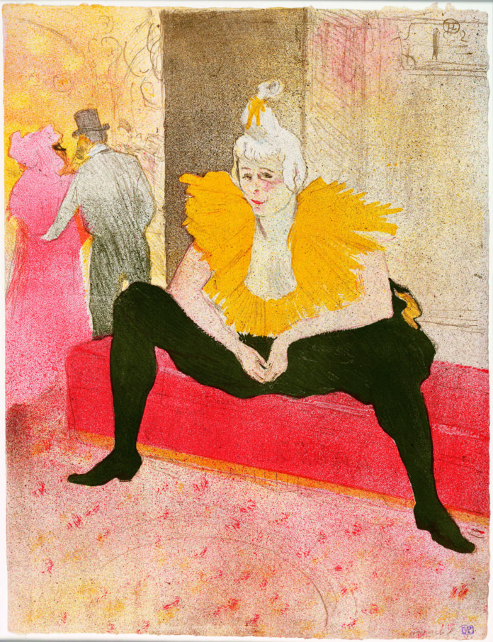 49.55.50 Henri de Toulouse-Lautrec, La clownesse assise, Mademoiselle Cha-U-Kao, 1896, litografia, tavola 1 della serie Elles, Bibliothèque Nationale de France, Parigi