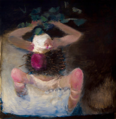 Pietro Geranzani, Atta-llah martire e rivoluzionario, 2002, olio e chiodi su tela, cm 180×170